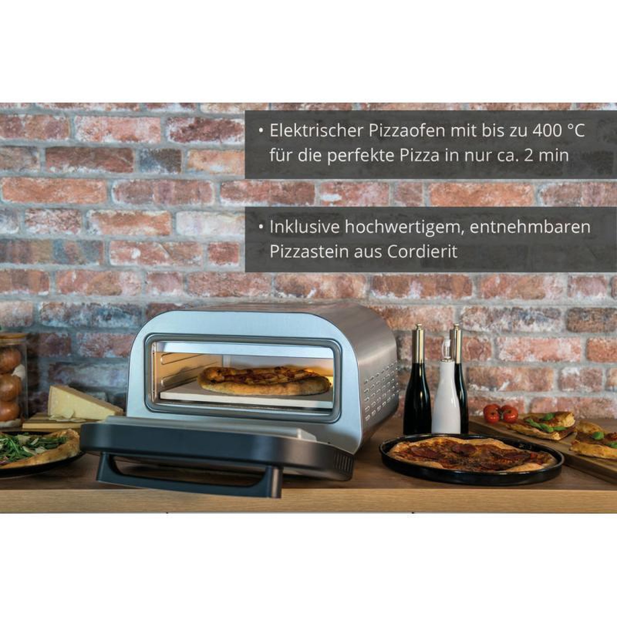 Voir la diapositive 2 : Unold Unold Pizza Oven Luigi silver (68816)