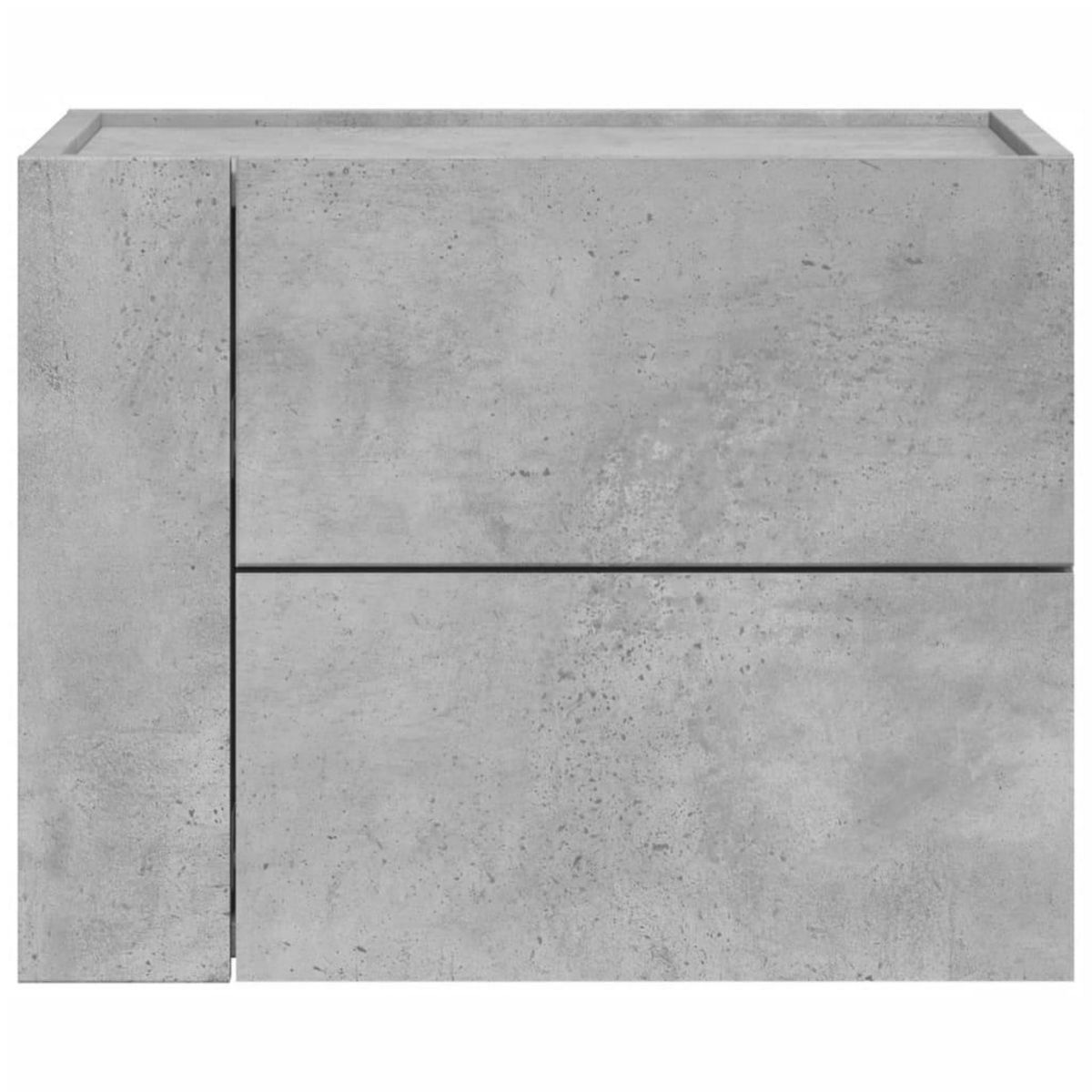 VIDAXL Tables de chevet murales 2 pcs gris beton 45x30x35 cm