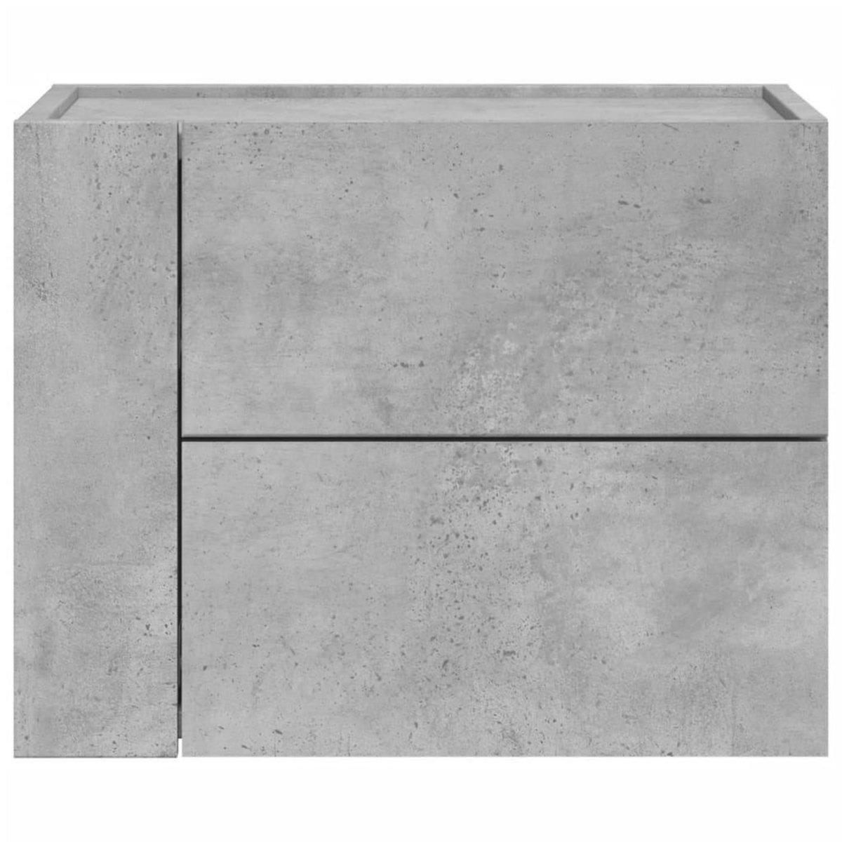 VIDAXL Tables de chevet murales 2 pcs gris beton 45x30x35 cm