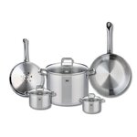 ELO Set de 2 Poêles de cuisson 24 et 28 cm et 3 faitouts 12, 14 et 26 cm Elo Profi Citrin