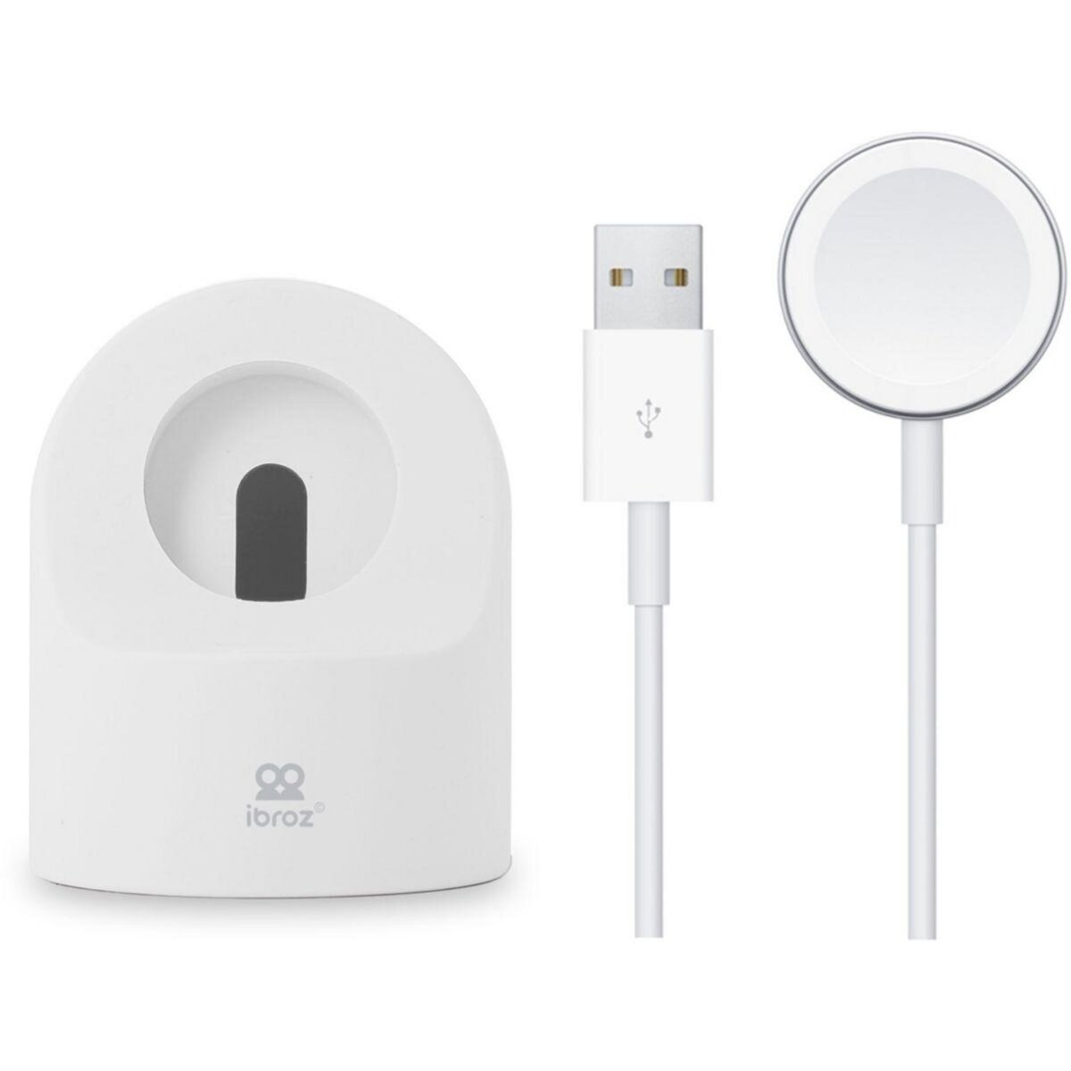 IBROZ Chargeur induction Support + Chargeur USB Apple Watch