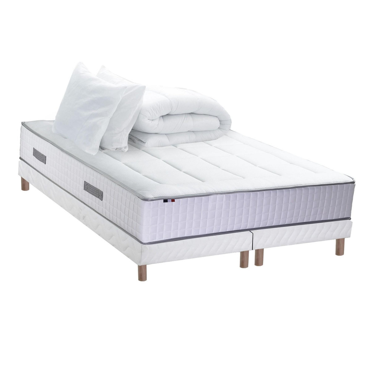 IDLITERIE Ensemble BELLAGIO 2, matelas mémoire de forme, sommier et couette