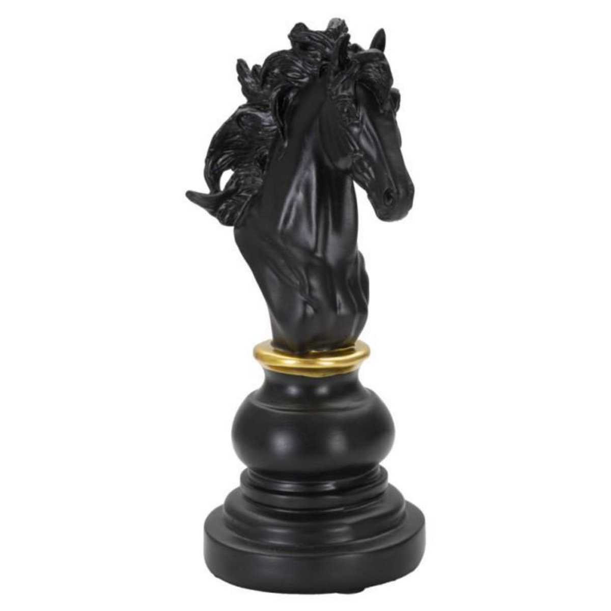 Paris Prix Pièce d'Échec Déco en Résine  Cavalier  27cm Noir