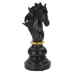 Paris Prix Pièce d'Échec Déco en Résine  Cavalier  27cm Noir