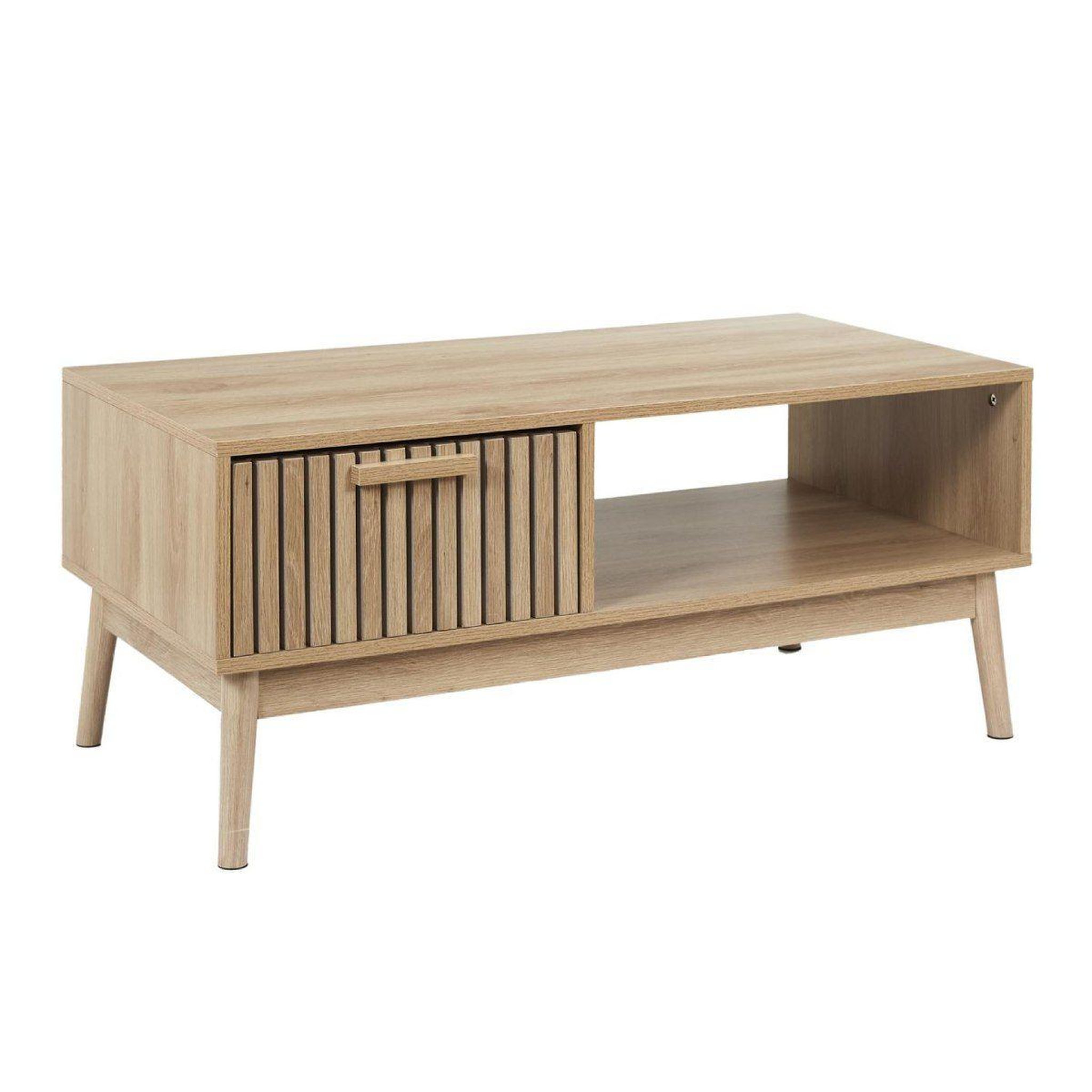 The Home Deco Factory Table basse avec tiroir  klaus  100cm marron
