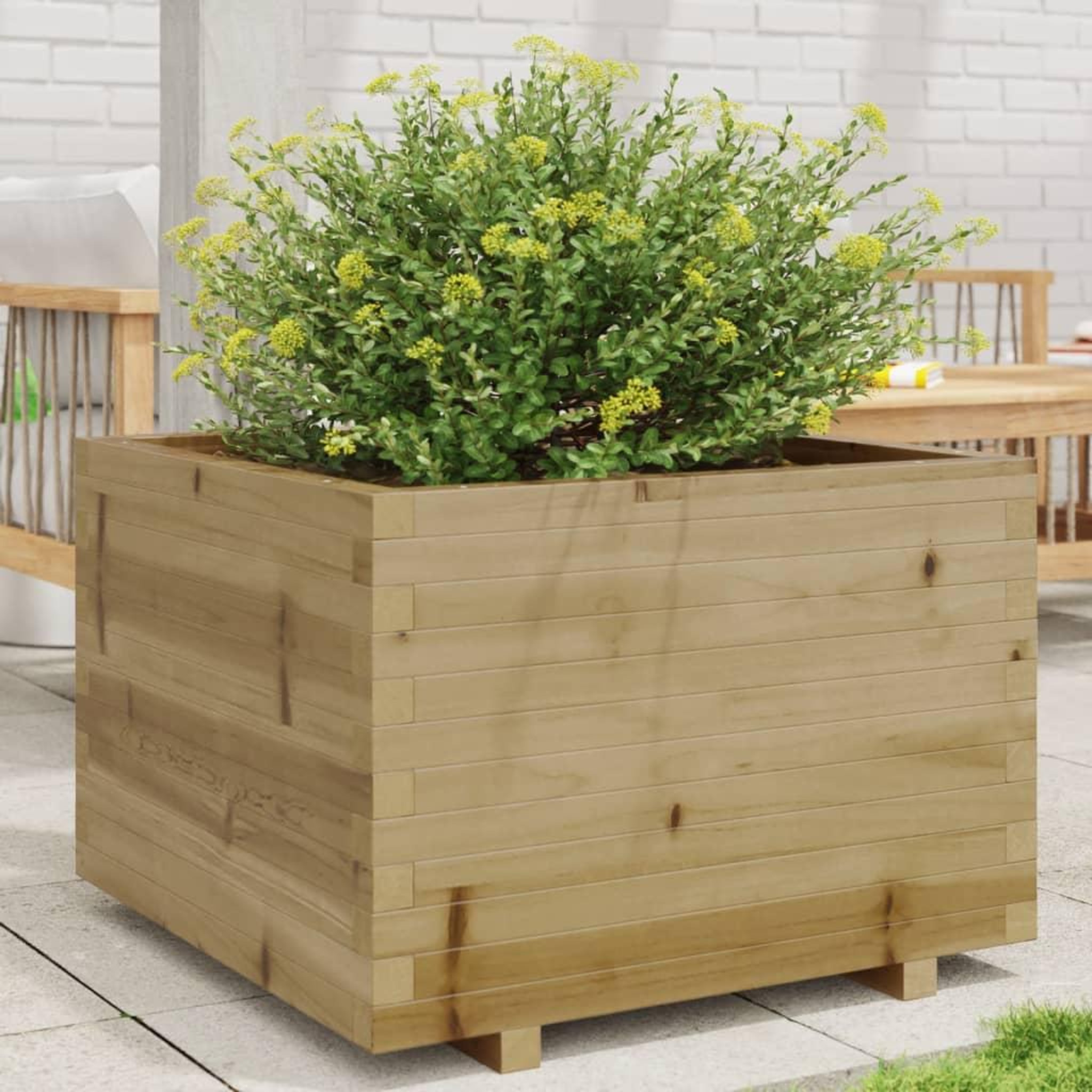 VIDAXL Jardiniere 70x70x49,5 cm bois de pin impregne