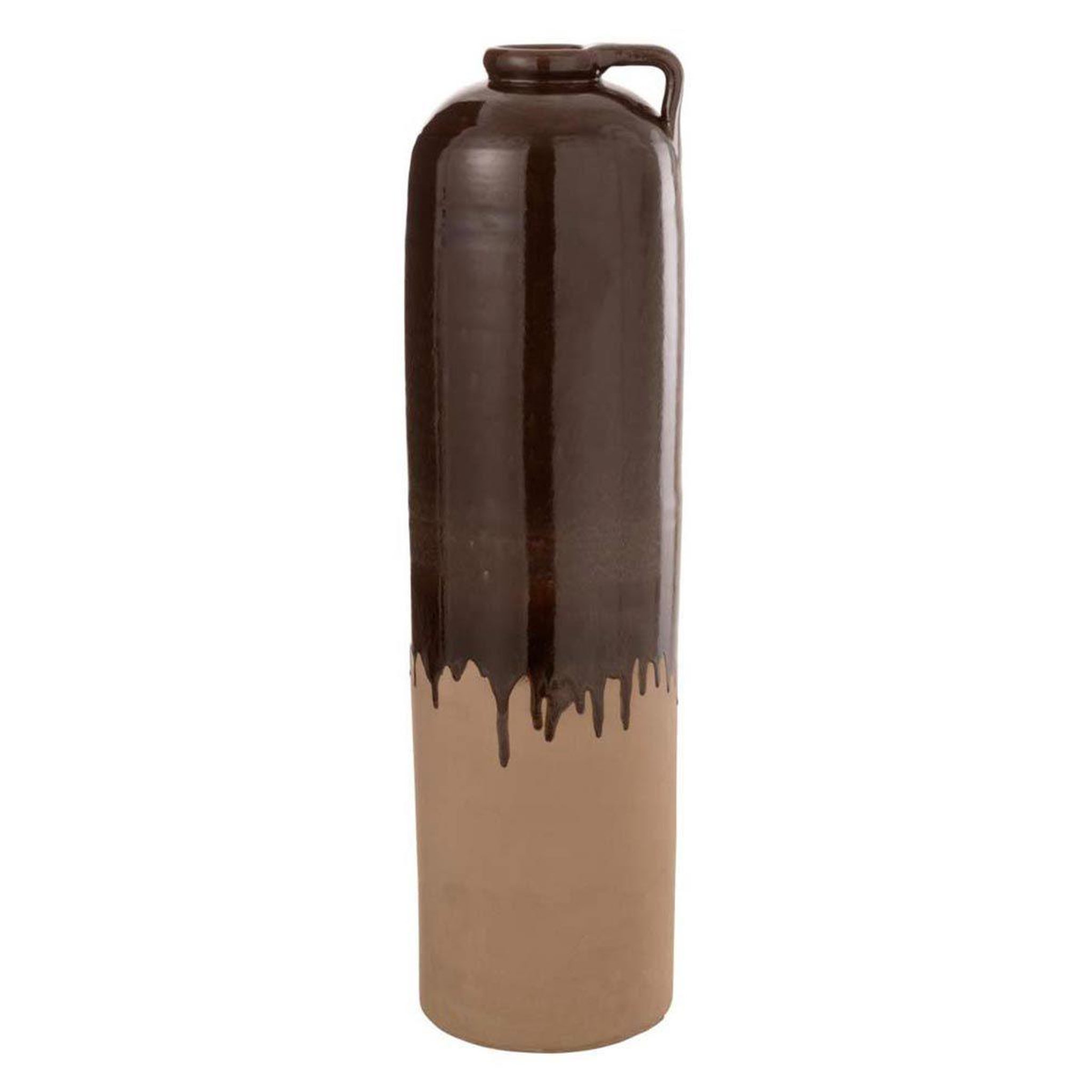 J-LINE Vase design en céramique  droplet  68cm marron