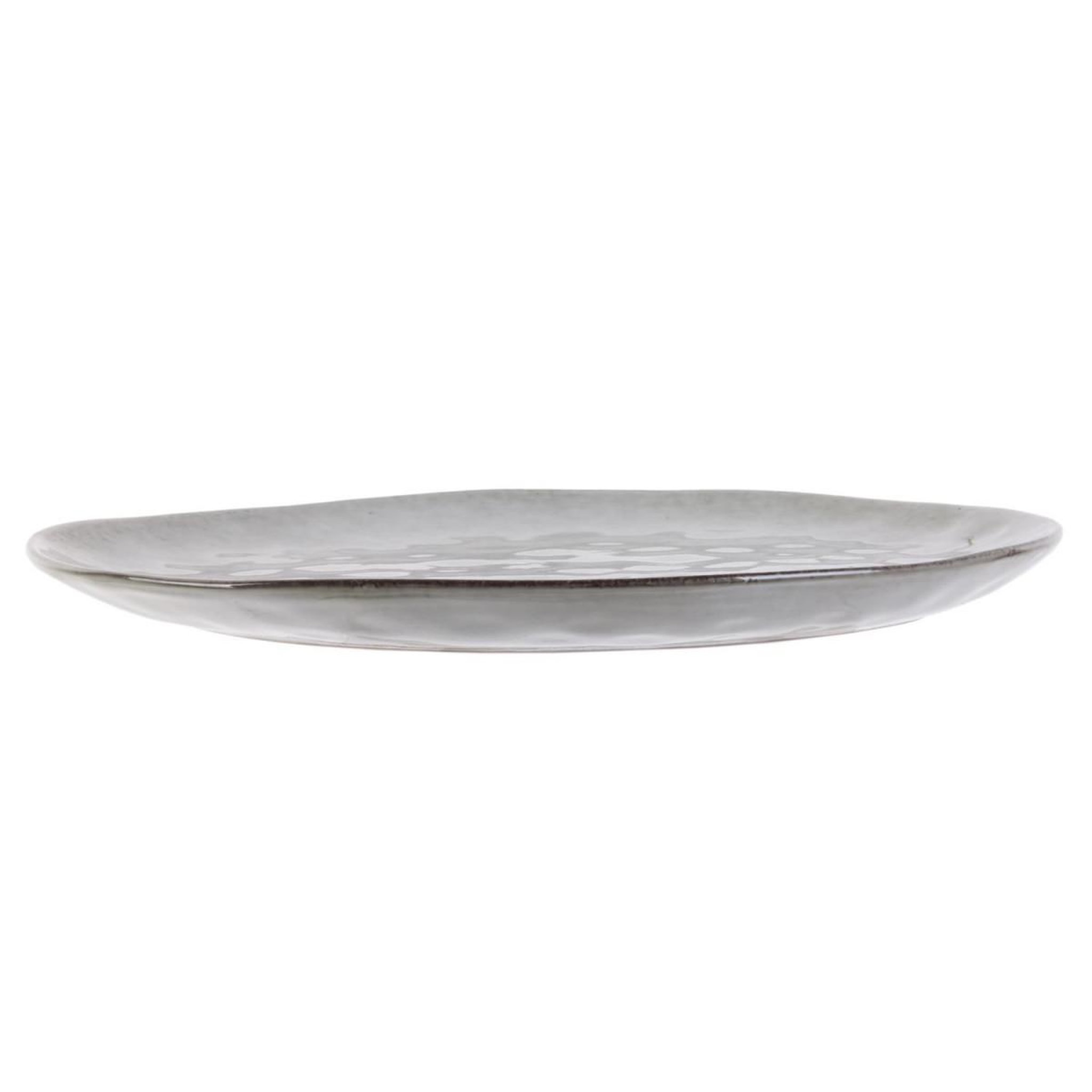 Voir la diapositive 2 : Saveur et dégustation Assiette plate galet natural au gré du temps - gris