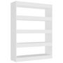 Voir la diapositive 2 : VIDAXL Bibliotheque/Separateur de piece Blanc 100x30x135 cm