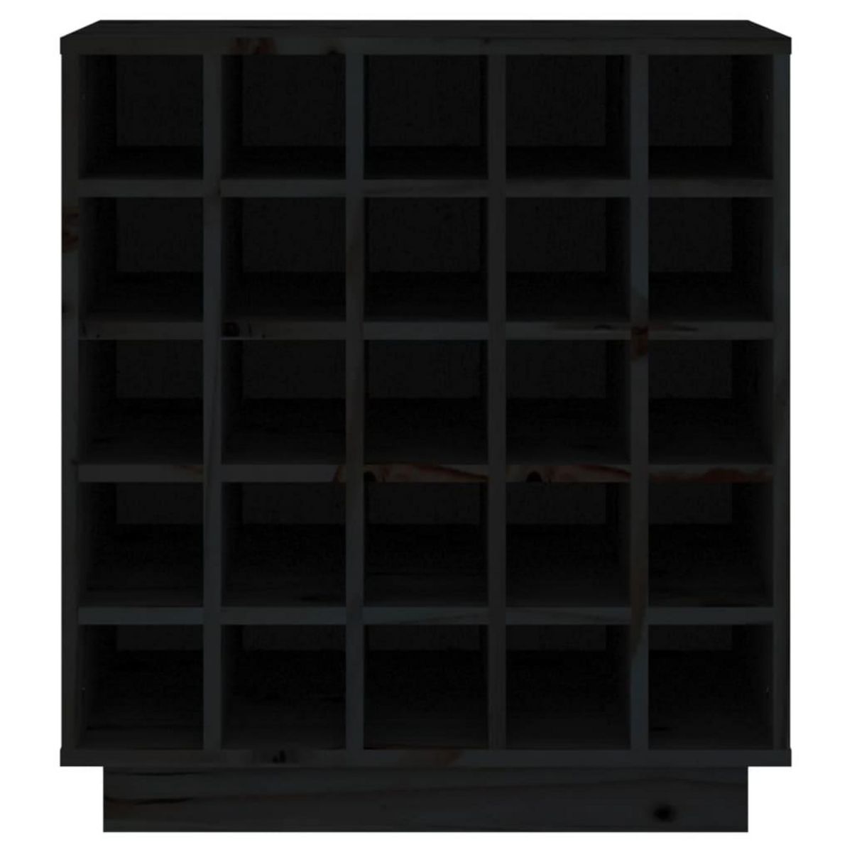 VIDAXL Armoire a vin Noir 55,5x34x61 cm Bois de pin massif