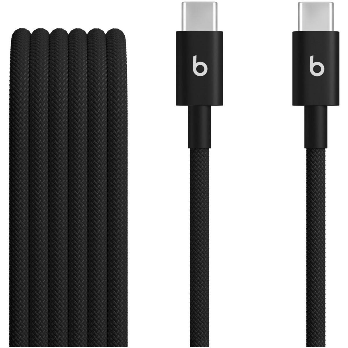BEATS Câble de charge tissé USB-C vers USB-C 1M50 Noir intense