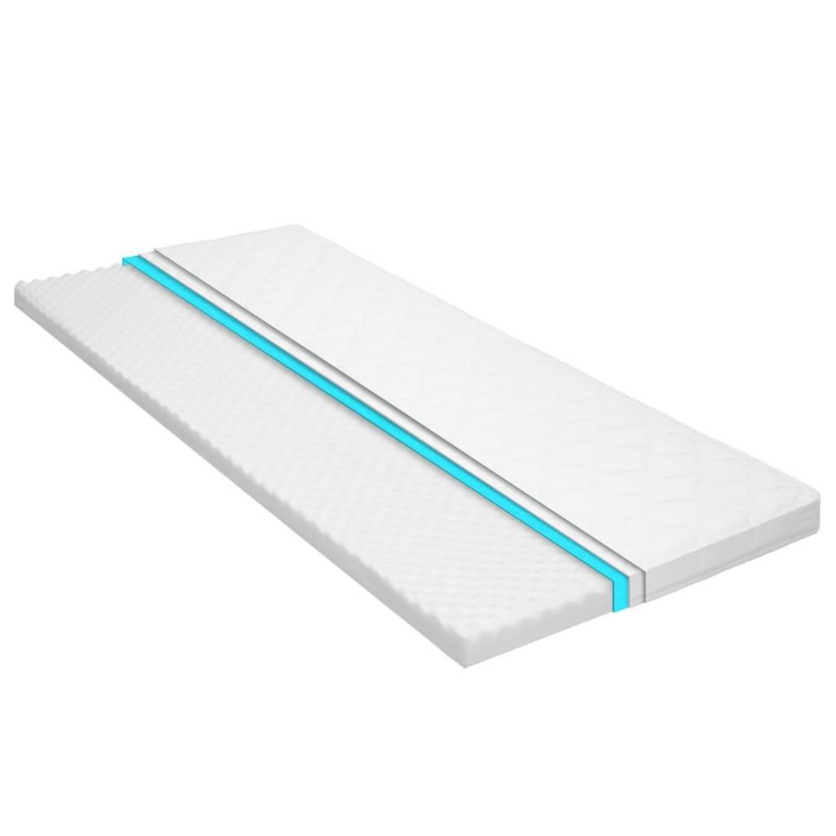 VIDAXL Sur-matelas 80 x 200 cm Mousse froide Profil d'œuf 6 cm