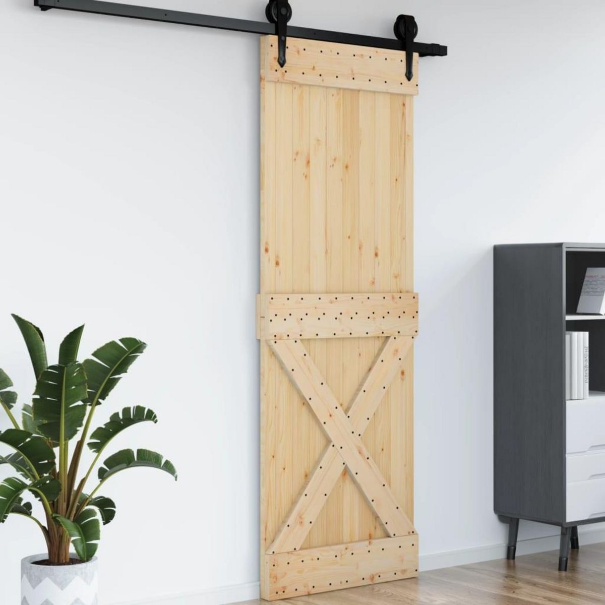 VIDAXL Porte NARVIK 80x210 cm bois massif de pin