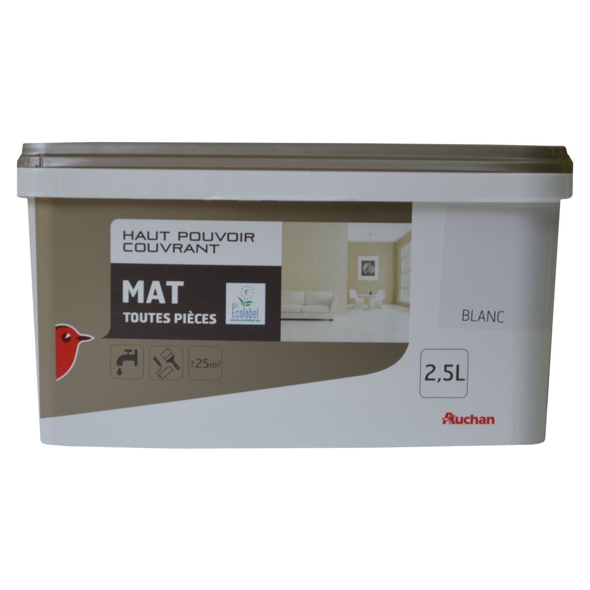 AUCHAN Peinture murale Blanc mat