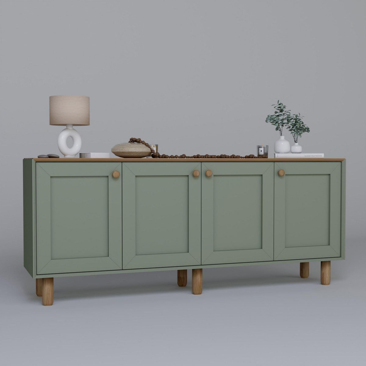 Habitat et Jardin Buffet en bois  Bohem  - 180 x 40 x 75 cm - Vert