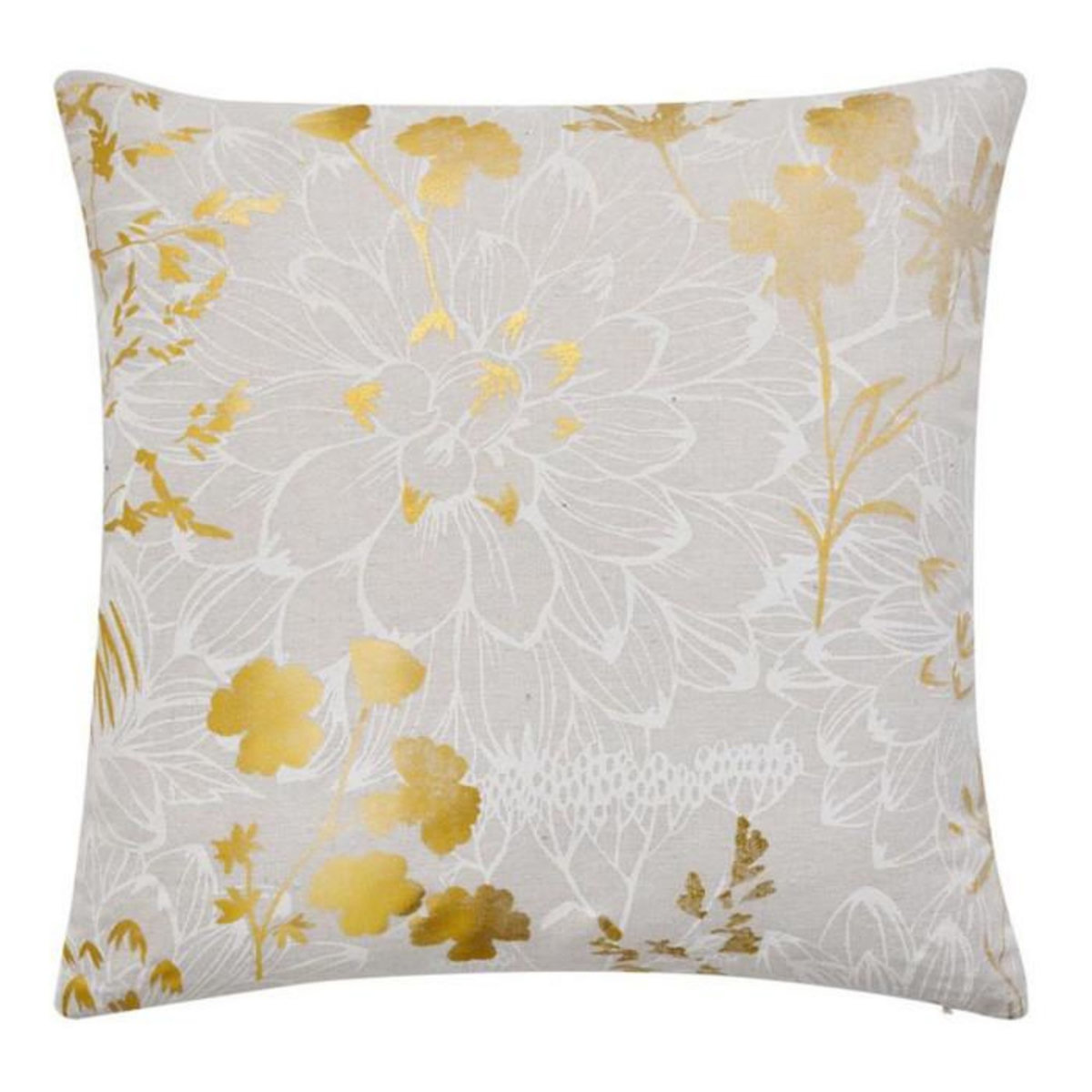 Paris Prix Coussin Déco Imprimé Métallisé  Anassia  45x45cm Beige