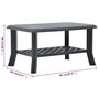 Voir la diapositive 6 : VIDAXL Table basse Anthracite 90x60x46 cm Plastique
