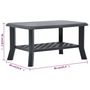 Voir la diapositive 6 : VIDAXL Table basse Anthracite 90x60x46 cm Plastique