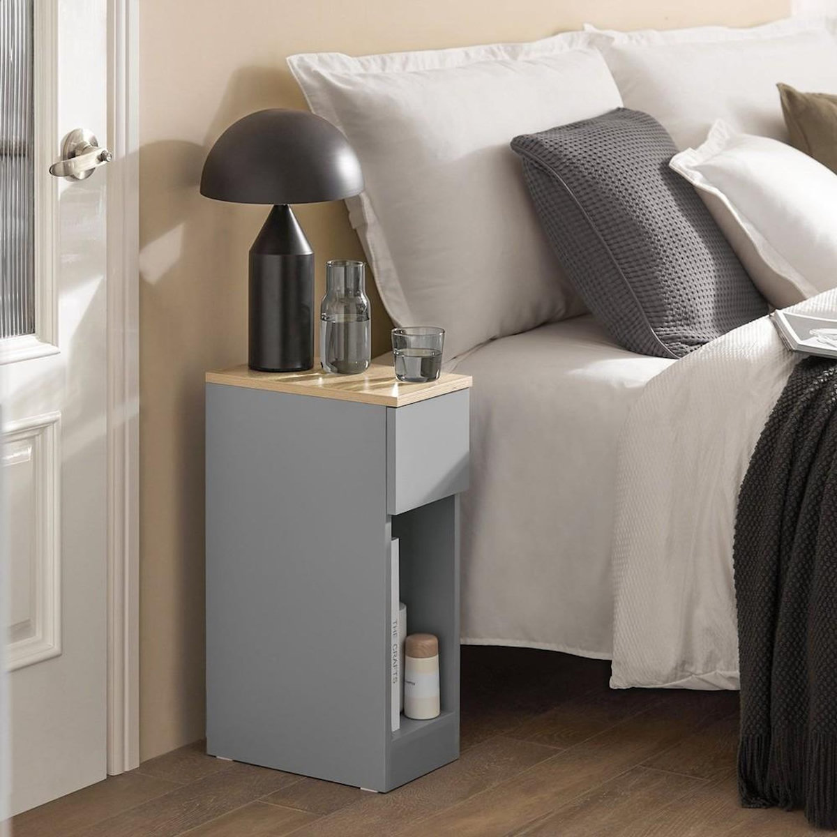 SOBUY SoBuy - Lot De 2 Tables De Chevet à 1 tiroir - Minimaliste - FBT111X2