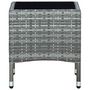 Voir la diapositive 2 : VIDAXL Table de jardin Gris 40x40x45 cm Resine tressee