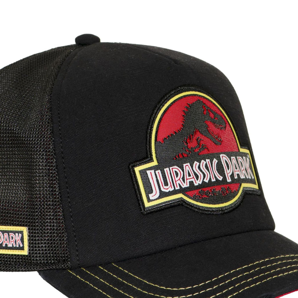 CAPSLAB Casquette trucker premium avec filet et patch Jurassic Park