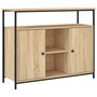 Voir la diapositive 2 : VIDAXL Buffet chene sonoma 100x35x80 cm bois d'ingenierie
