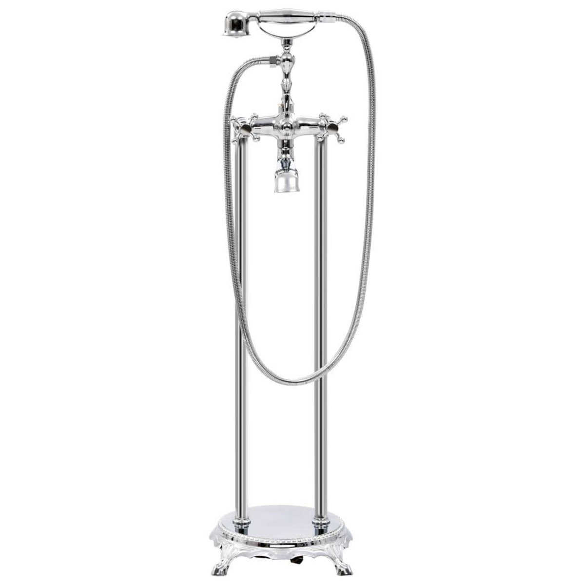 VIDAXL Robinet de baignoire sur pied Acier inoxydable 99,5 cm Argente