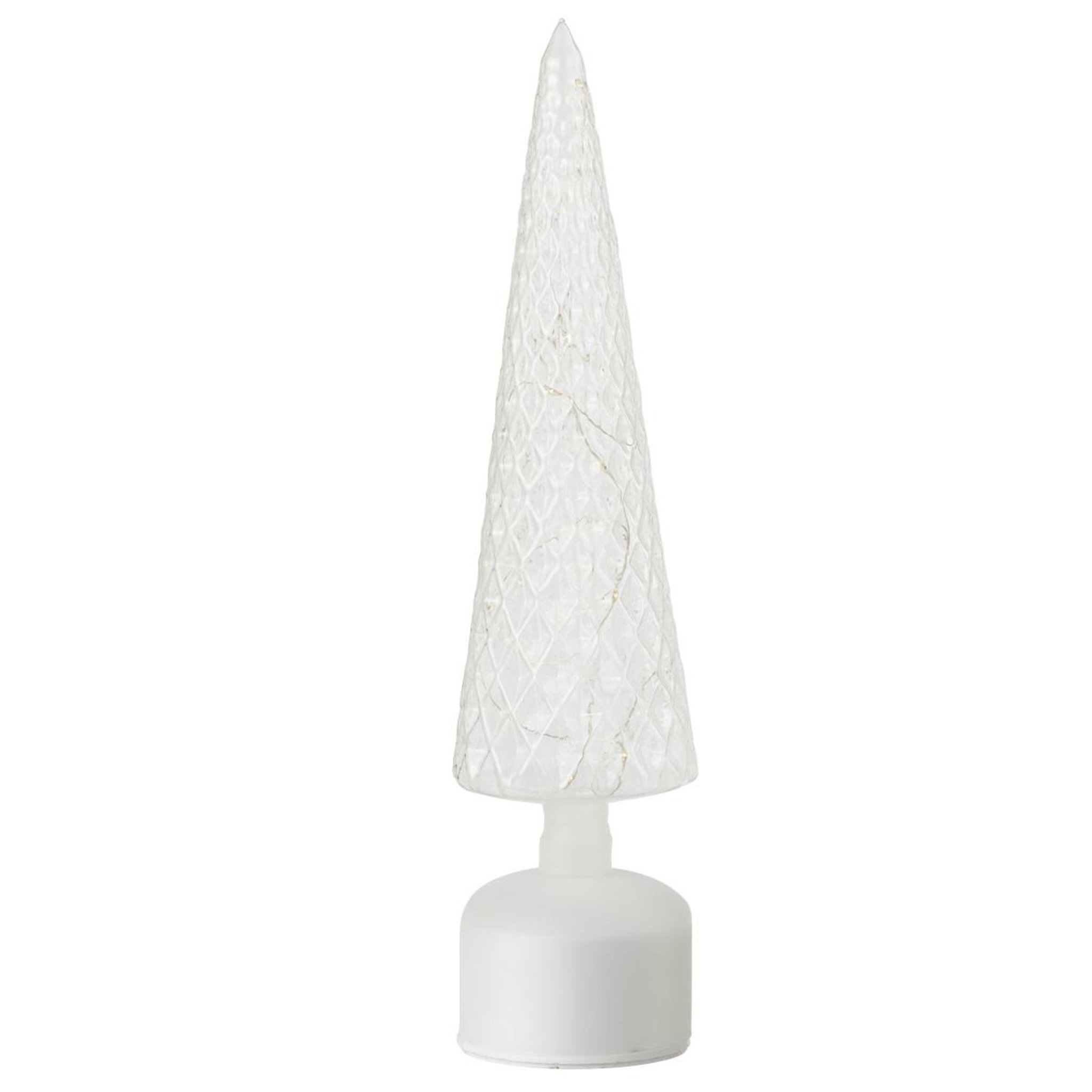 Voir la diapositive 2 : J-LINE Sapin Tournant à LED  Irénée  40cm Transparent