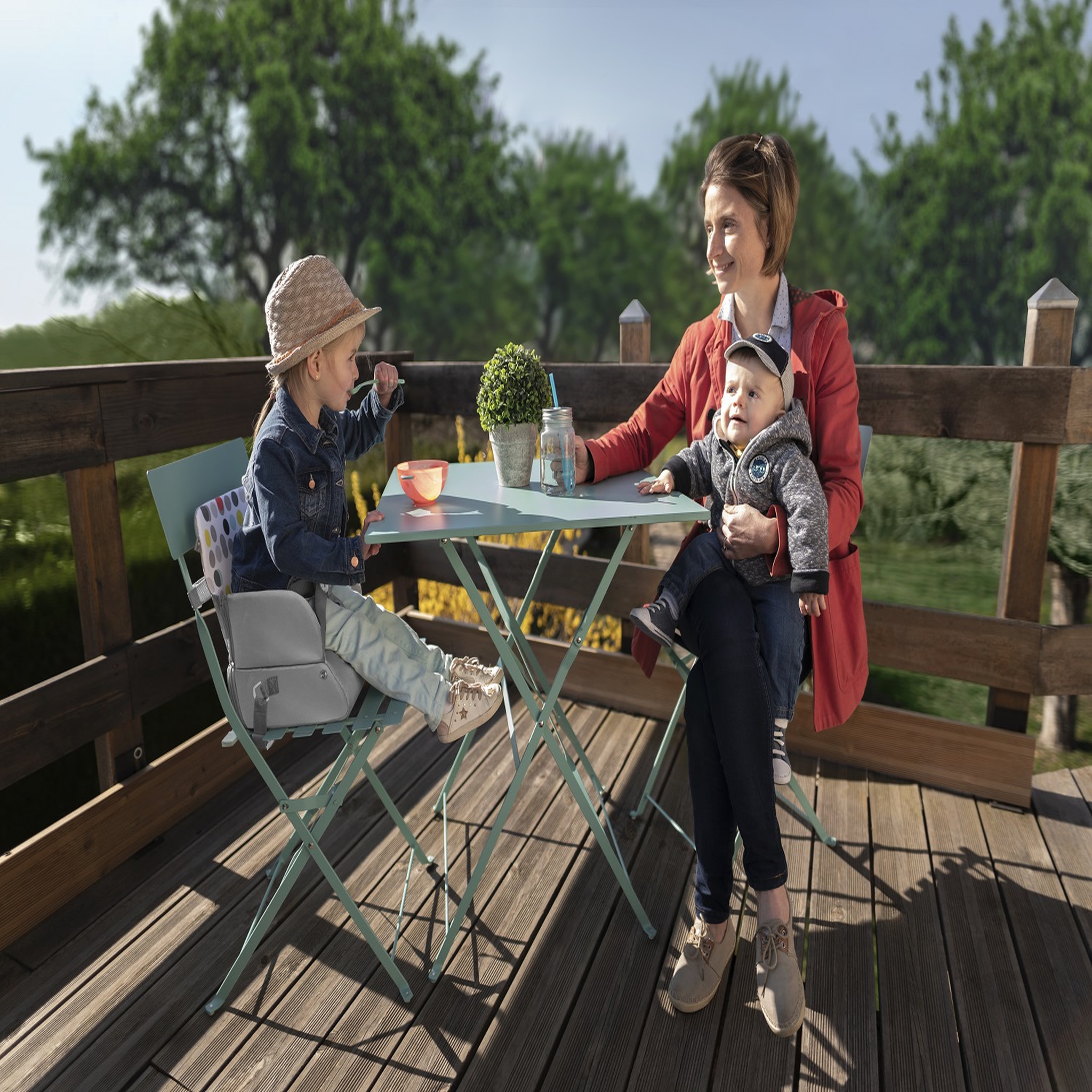 Voir la diapositive 7 : BADABULLE B009407 - Rehausseur de chaise SUNDAY POP - Réhausseur nomade 2en1