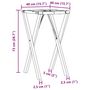 Voir la diapositive 6 : VIDAXL Pieds de table a manger cadre en X 40x40x73 cm acier
