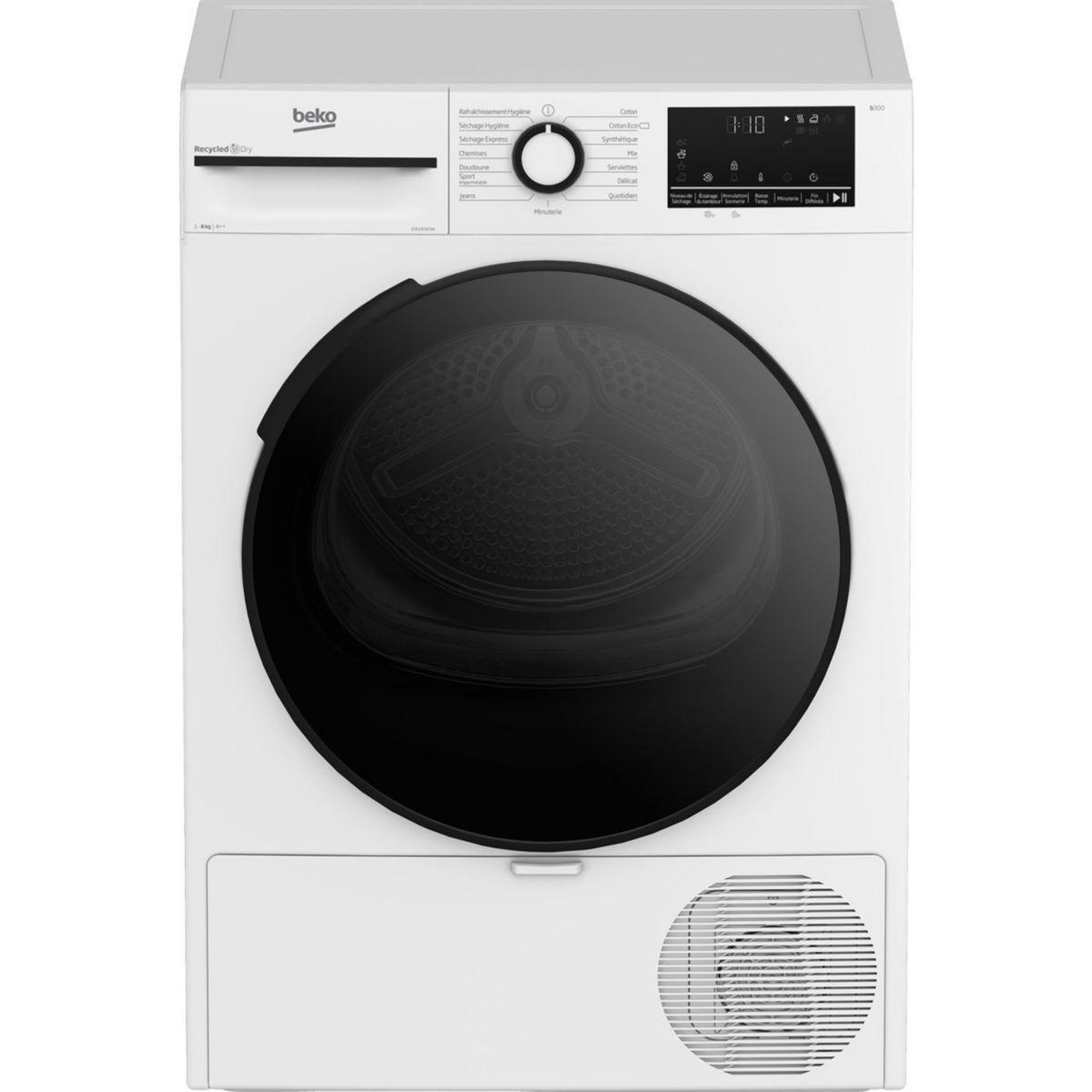 Voir la diapositive 2 : Beko Sèche linge pompe à chaleur d3h29d93wc