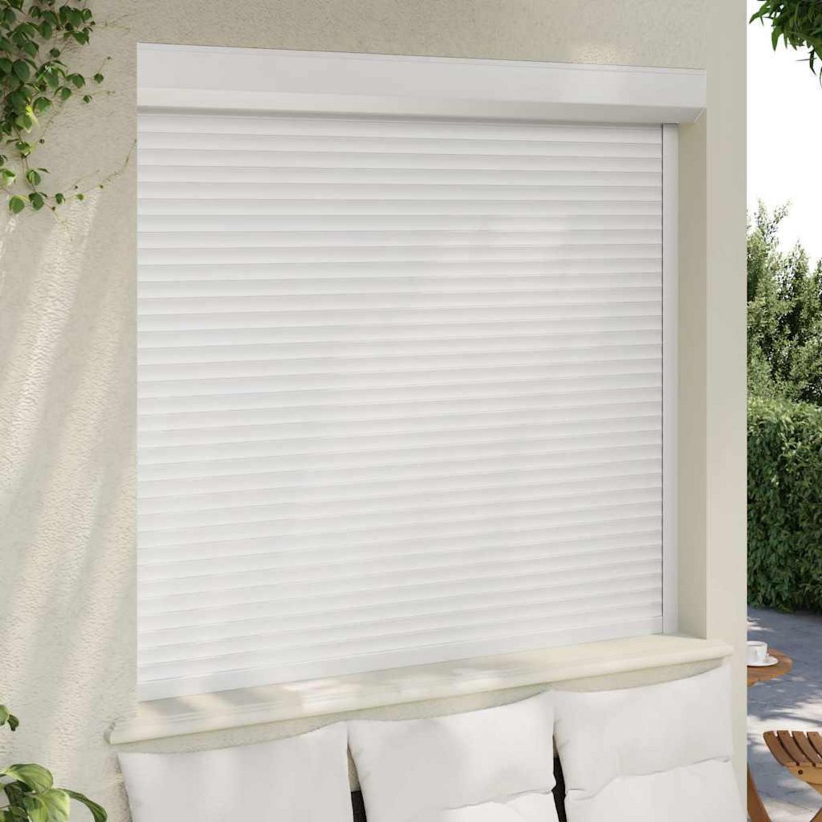 VIDAXL Volet roulant aluminium 160x150 cm blanc
