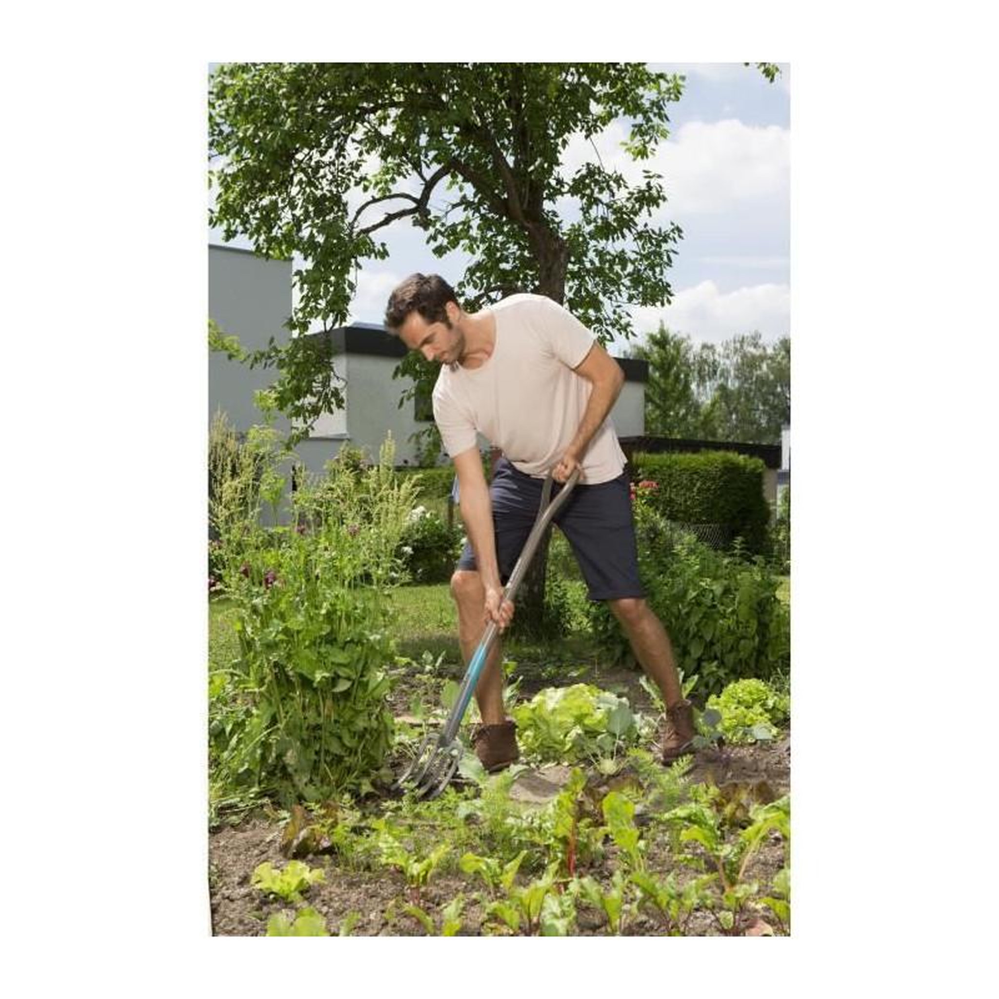 Voir la diapositive 4 : Gardena GARDENA Fourche a becher NatureLine- Manche bois 100% FSC - Poignee ergo en D - Dents acier trempe - Garantie 10 ans 17002-20