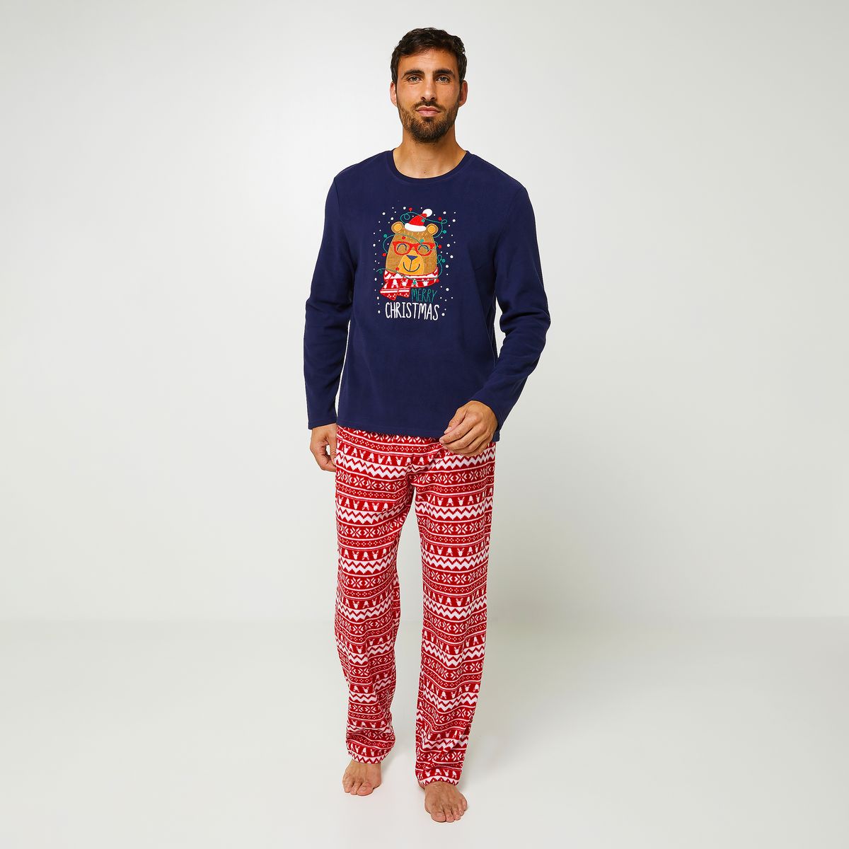 INEXTENSO Pyjama de Noël marine homme