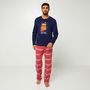 Voir la diapositive 2 : INEXTENSO Pyjama de Noël marine homme