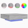 Voir la diapositive 2 : VIDAXL Table basse avec lumieres LED sonoma gris 100x100x31 cm