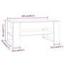 Voir la diapositive 6 : VIDAXL Table basse Gris beton 102x55x45 cm Bois d'ingenierie