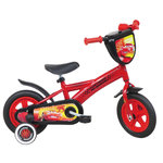 Disney Cars Vélo enfant - Modèle 10'' Cars pour enfant de 75/90 cm avec stabilisateurs - Plaque décorative avant & garde boues