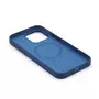 CASYX Coque iPhone 15 Plus Magsafe sill. Bleu Cobalt