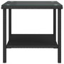 Voir la diapositive 4 : VIDAXL Table d'appoint noir 45x45x45 cm poly rotin et verre trempe