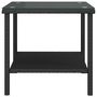 Voir la diapositive 4 : VIDAXL Table d'appoint noir 45x45x45 cm poly rotin et verre trempe