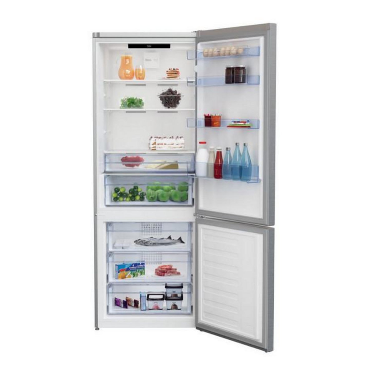 Beko Réfrigérateur combiné 70cm 501l nofrost inox - brcne50140zxbn