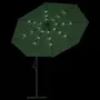 VIDAXL Parasol en porte-a-feux et poteau metallique 350 cm Vert