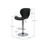 Voir la diapositive 4 : Rendez vous déco Lot de 2 chaises de bar réglables 53/74 cm en cuir synthétique noir-Mazzia