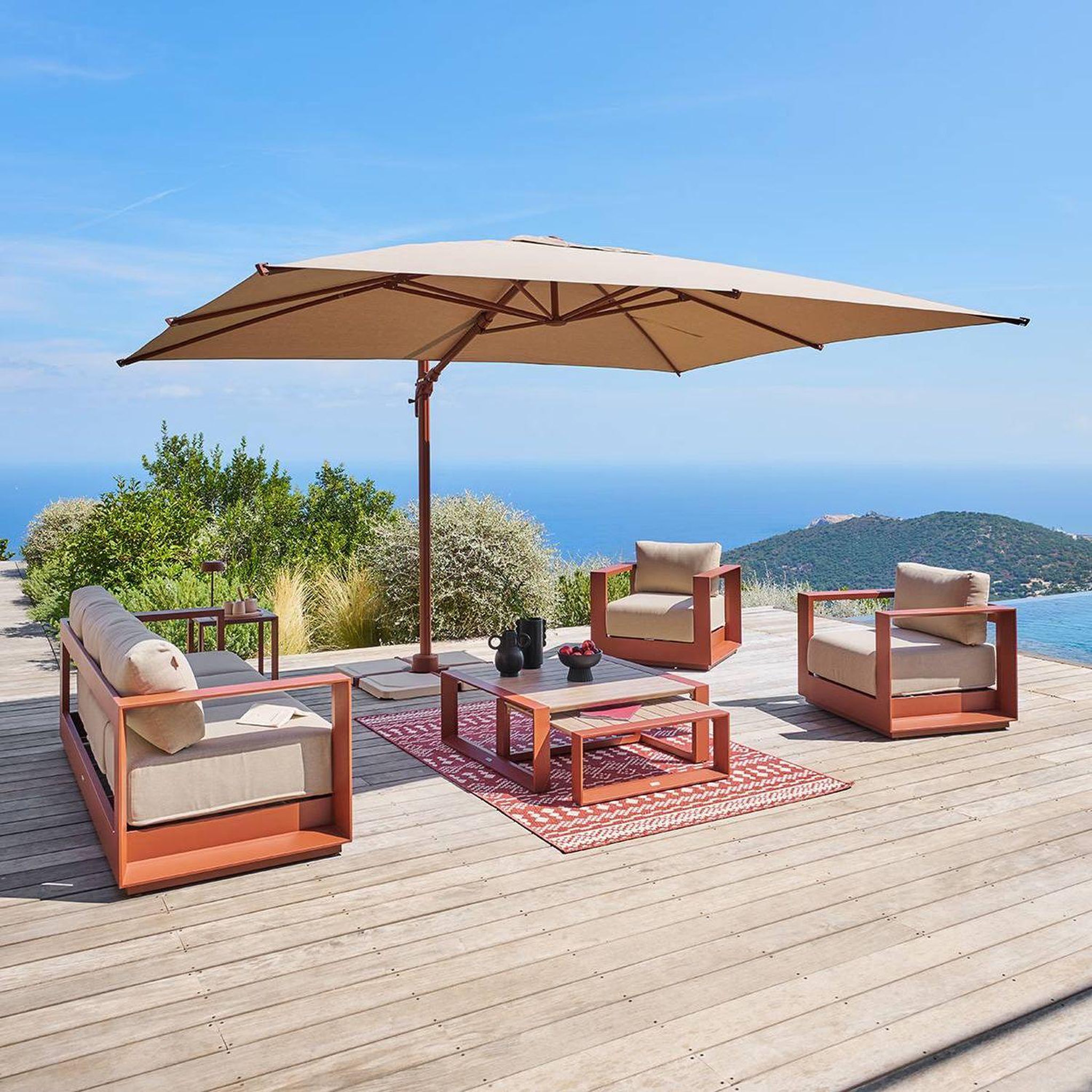 Voir la diapositive 2 : HESPERIDE Toile de rechange pour parasol melhia