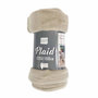 Voir la diapositive 3 : Paris Prix Plaid Uni en Flanelle  Flanou  125x150cm Taupe