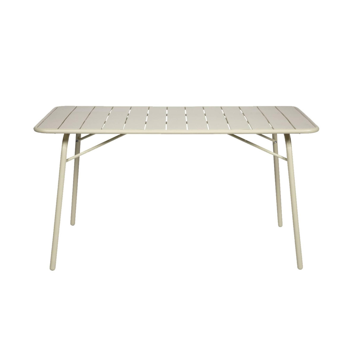 SWEEEK Table de jardin pliante métal 6 places, Amelia 141,2 x 80 x 72,5cm