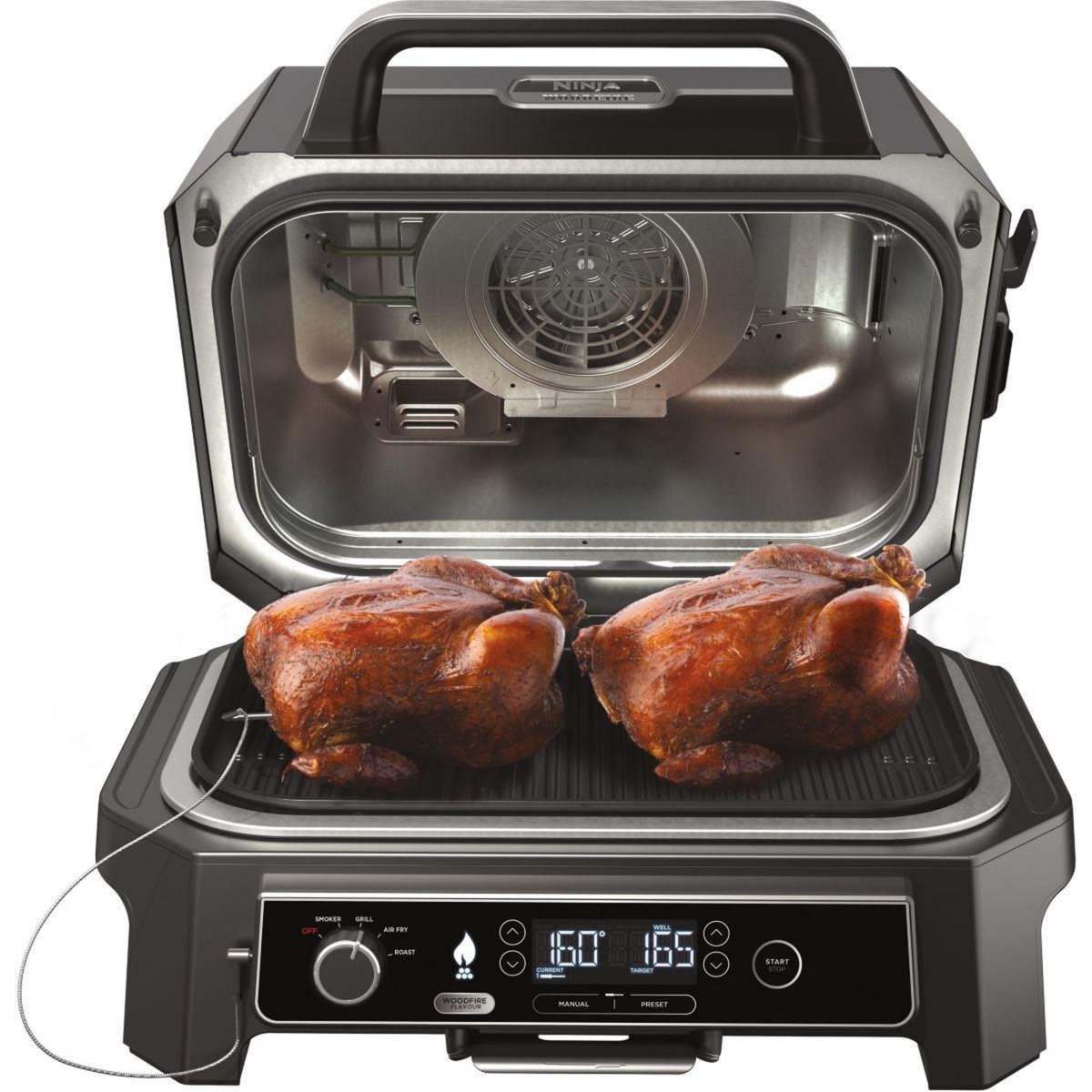 NINJA Barbecue électrique Woodfire OG850EU  Pro XL avec thermosonde 50x40 cm