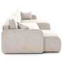 Voir la diapositive 5 : LISA DESIGN Apolline - canapé panoramique en u 7 places convertible avec coffres en tissu moucheté