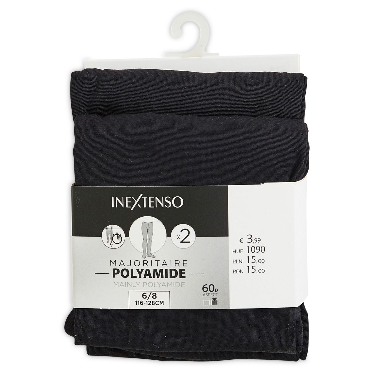 IN EXTENSO Lot de 2 paires de collants fille